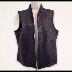 Weekends Chicos 2 Knit Vest Navy and Black